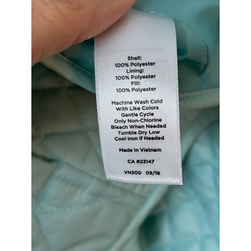 Talbots Blue full zip quilted layering vest Women's Sz Small - Picture 6 of 8